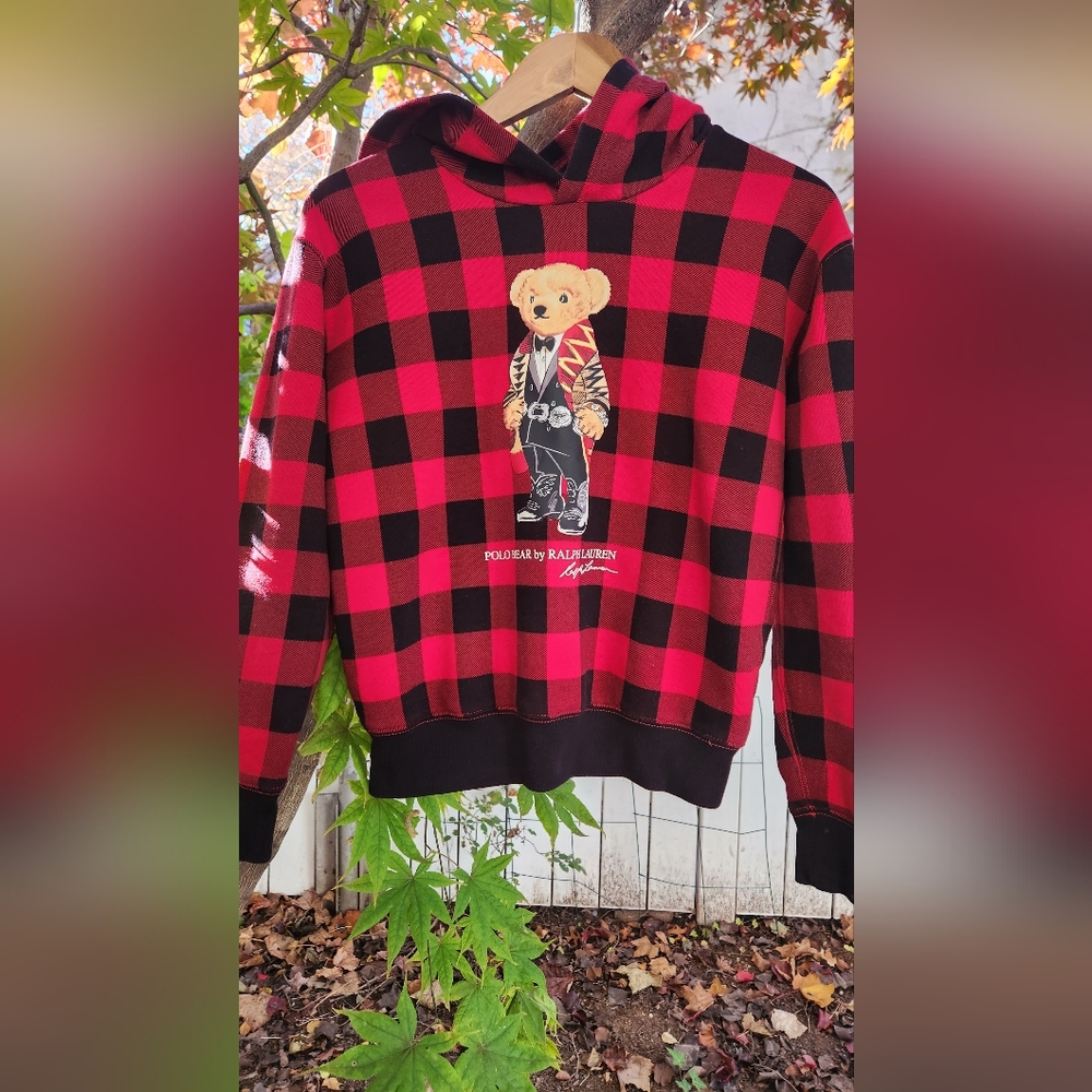 Polo Ralph Lauren Big kids Red Hoodie 🐻 size XL (16)